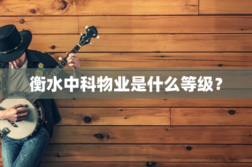 衡水中科物业是什么等级？