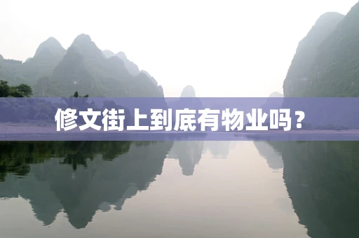 修文街上到底有物业吗？
