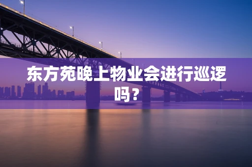 东方苑晚上物业会进行巡逻吗？