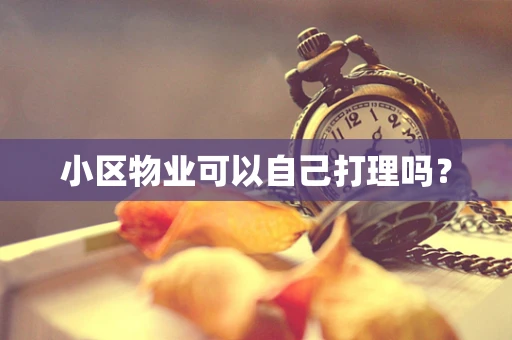 小区物业可以自己打理吗？