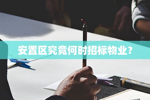 安置区究竟何时招标物业？