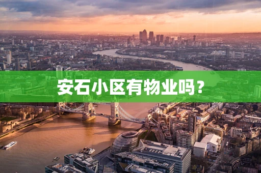 安石小区有物业吗？