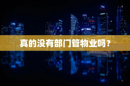 真的没有部门管物业吗？