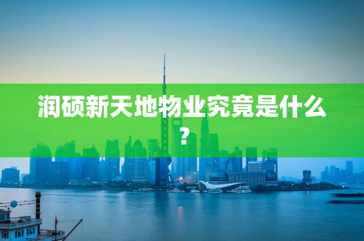 润硕新天地物业究竟是什么？