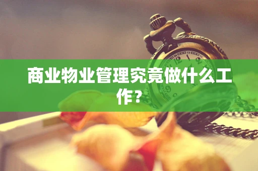 商业物业管理究竟做什么工作？