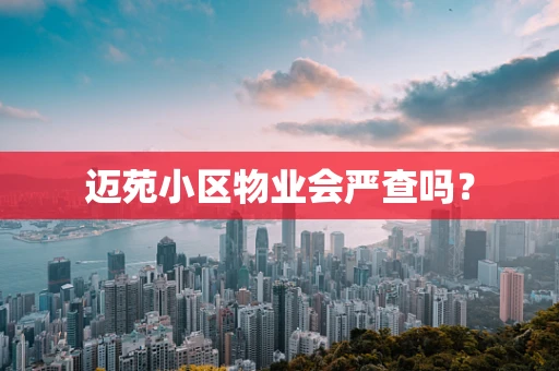 迈苑小区物业会严查吗？