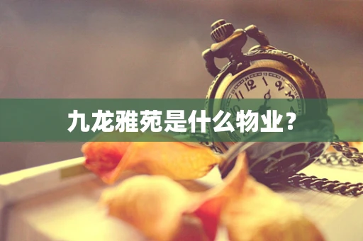九龙雅苑是什么物业？