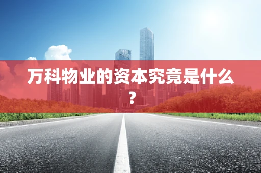 万科物业的资本究竟是什么？