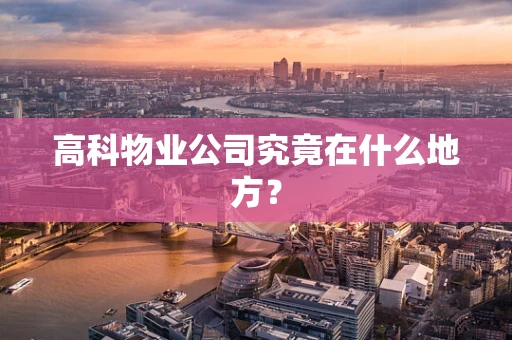 高科物业公司究竟在什么地方？