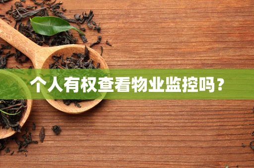 个人有权查看物业监控吗？