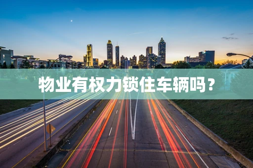 物业有权力锁住车辆吗？