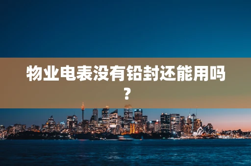 物业电表没有铅封还能用吗？