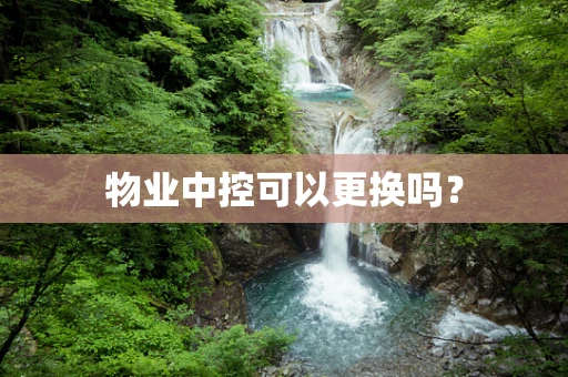 物业中控可以更换吗？