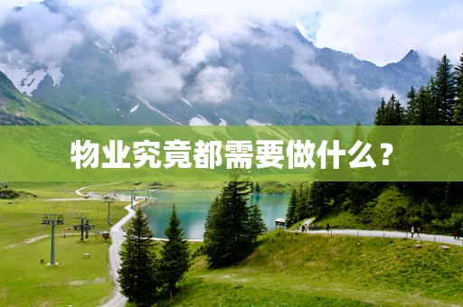 物业究竟都需要做什么？