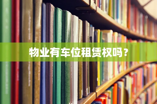 物业有车位租赁权吗？