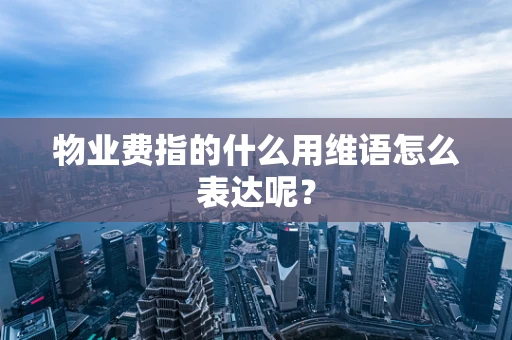 物业费指的什么用维语怎么表达呢？