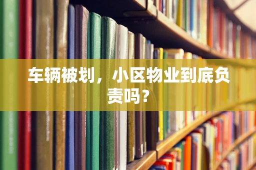 车辆被划，小区物业到底负责吗？