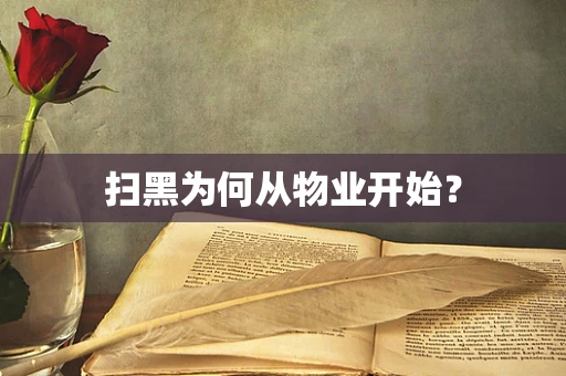 扫黑为何从物业开始？