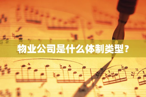 物业公司是什么体制类型？