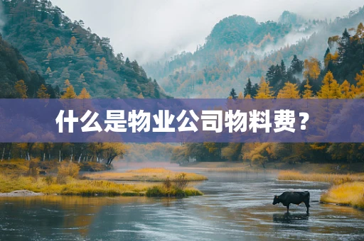 什么是物业公司物料费？