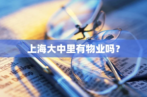 上海大中里有物业吗？