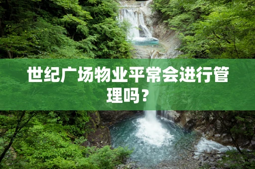 世纪广场物业平常会进行管理吗？