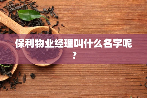 保利物业经理叫什么名字呢？