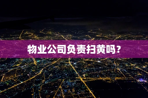 物业公司负责扫黄吗？