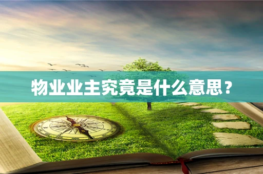 物业业主究竟是什么意思？
