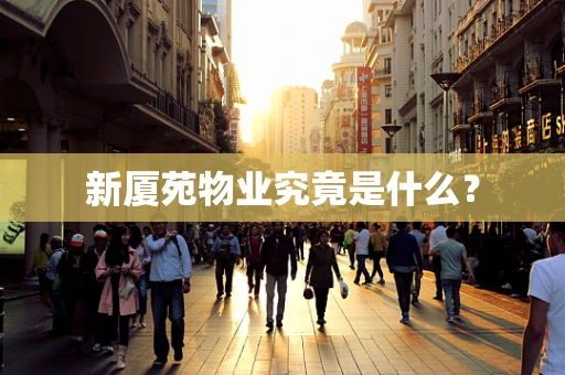 新厦苑物业究竟是什么？