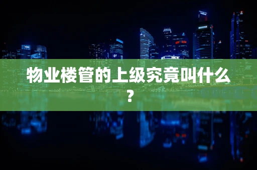 物业楼管的上级究竟叫什么？