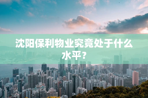 沈阳保利物业究竟处于什么水平？