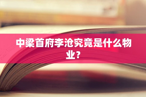 中梁首府李沧究竟是什么物业？