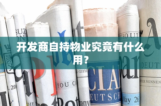 开发商自持物业究竟有什么用？