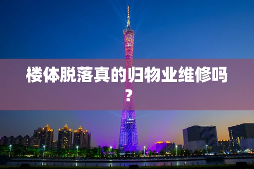 楼体脱落真的归物业维修吗？