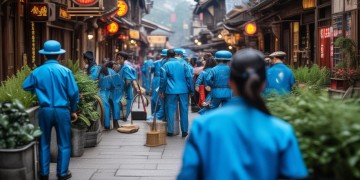 东吴物业穿蓝色衣服的叫什么？